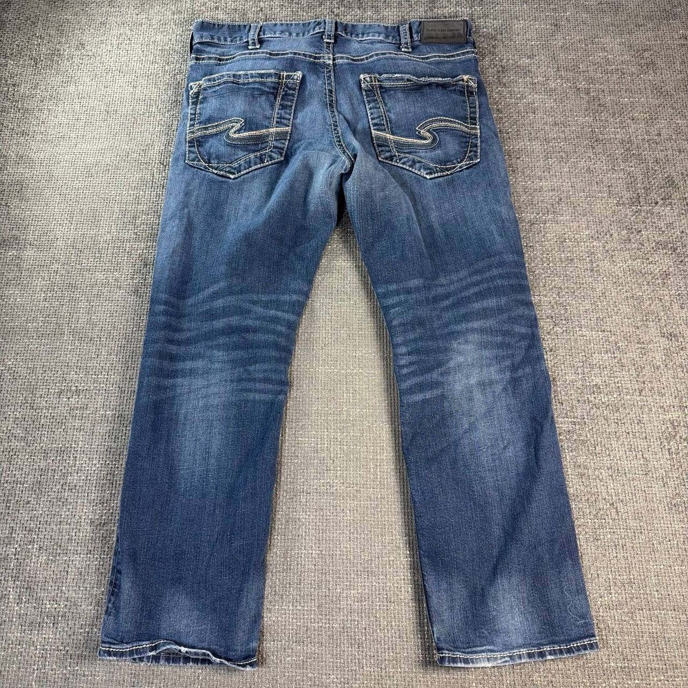 Silver Jeans Co Straight Leg Mens 38x29 Blue Medium Wash Y2K Denim